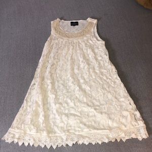 Lace/pearl dress